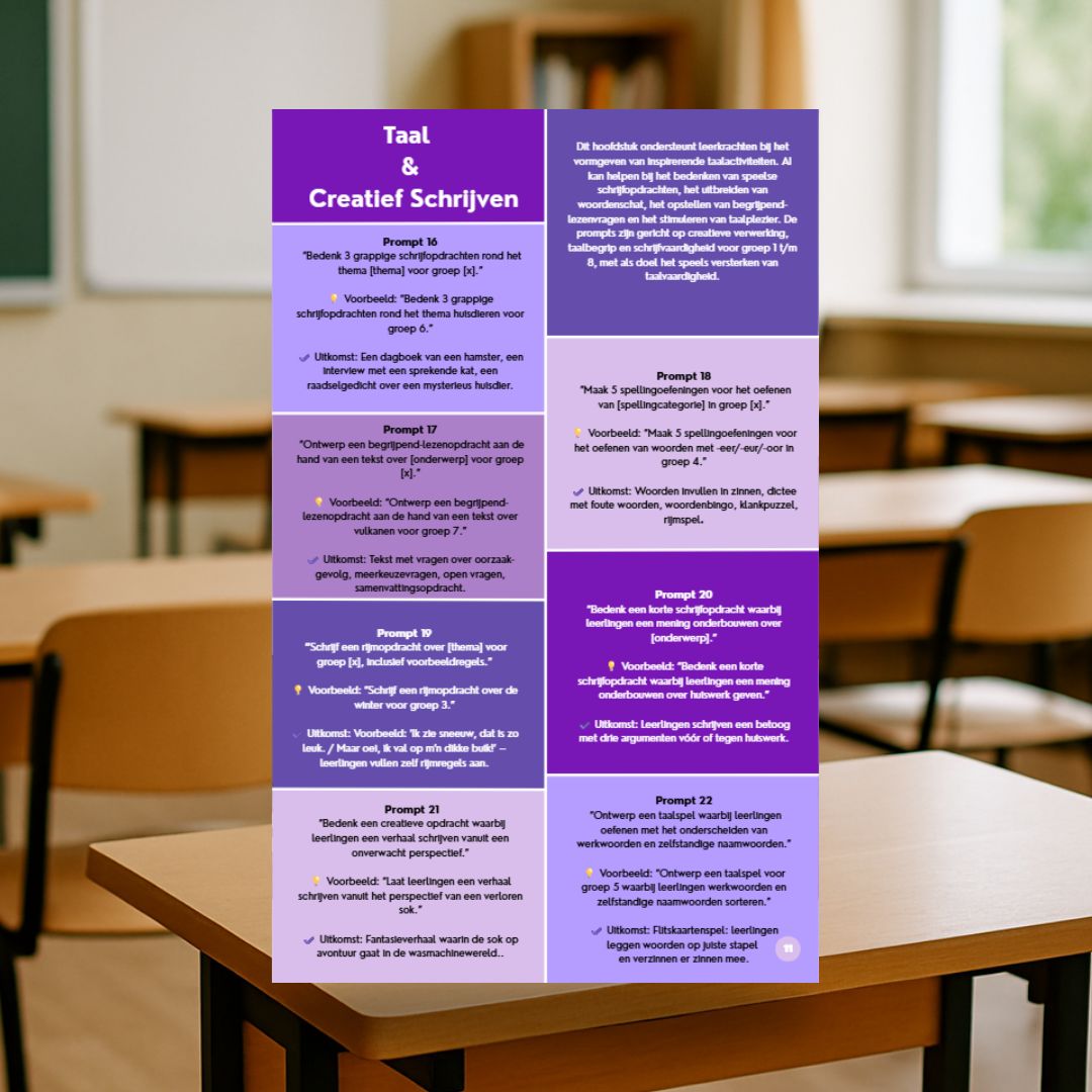 PRESALE Promptboek Basisonderwijs