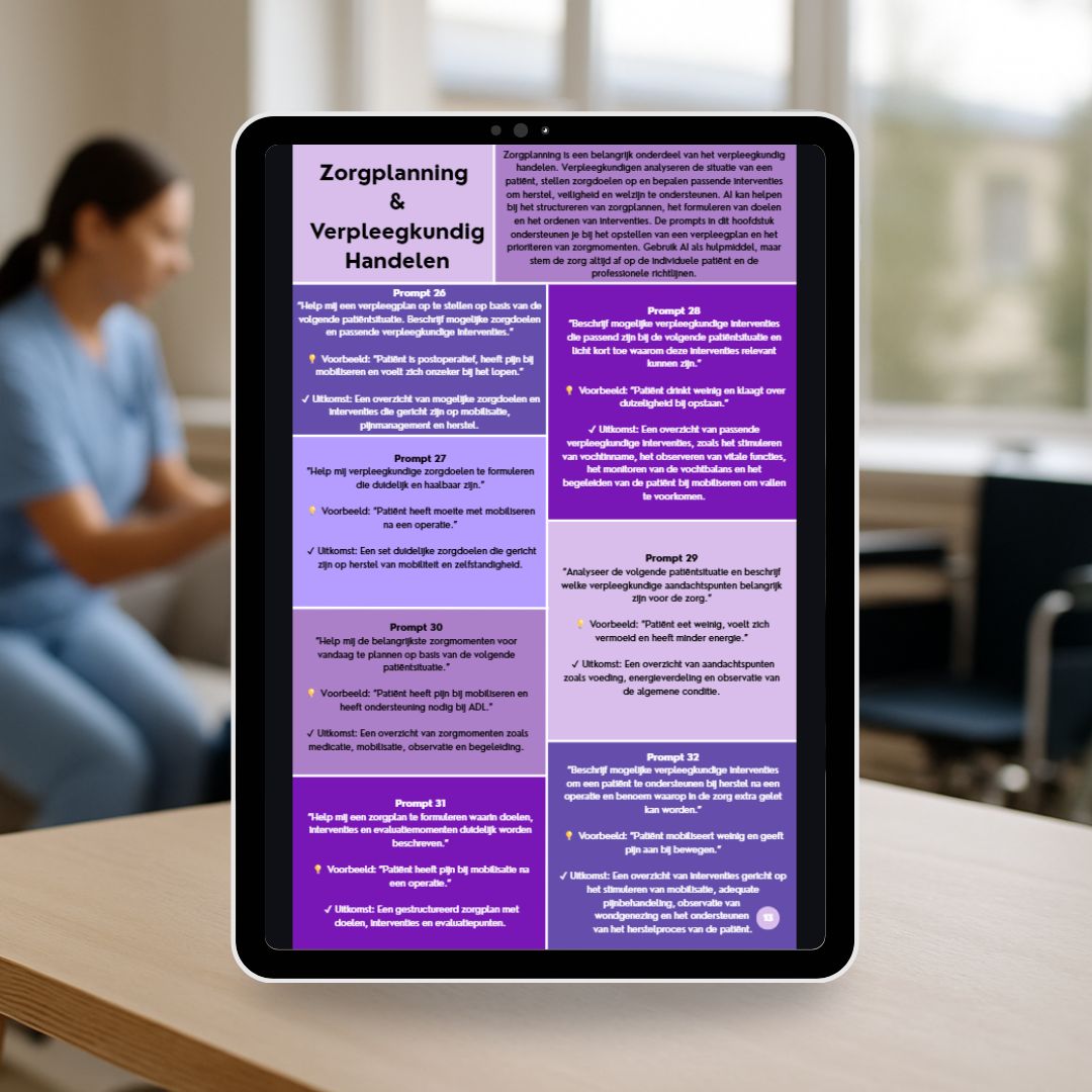 Promptboek Verpleegkundige in de zorg E-guide