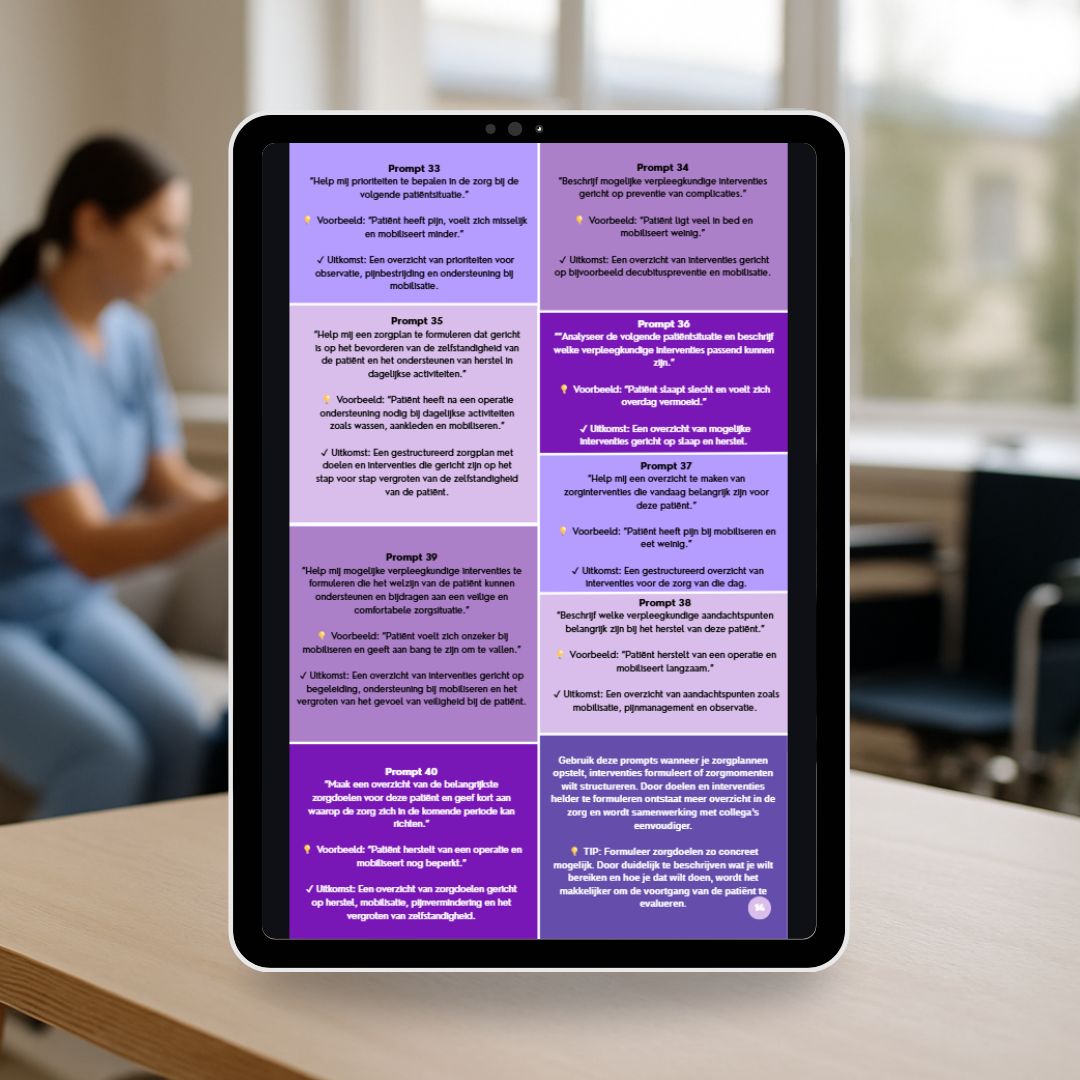 Promptboek Verpleegkundige in de zorg E-guide