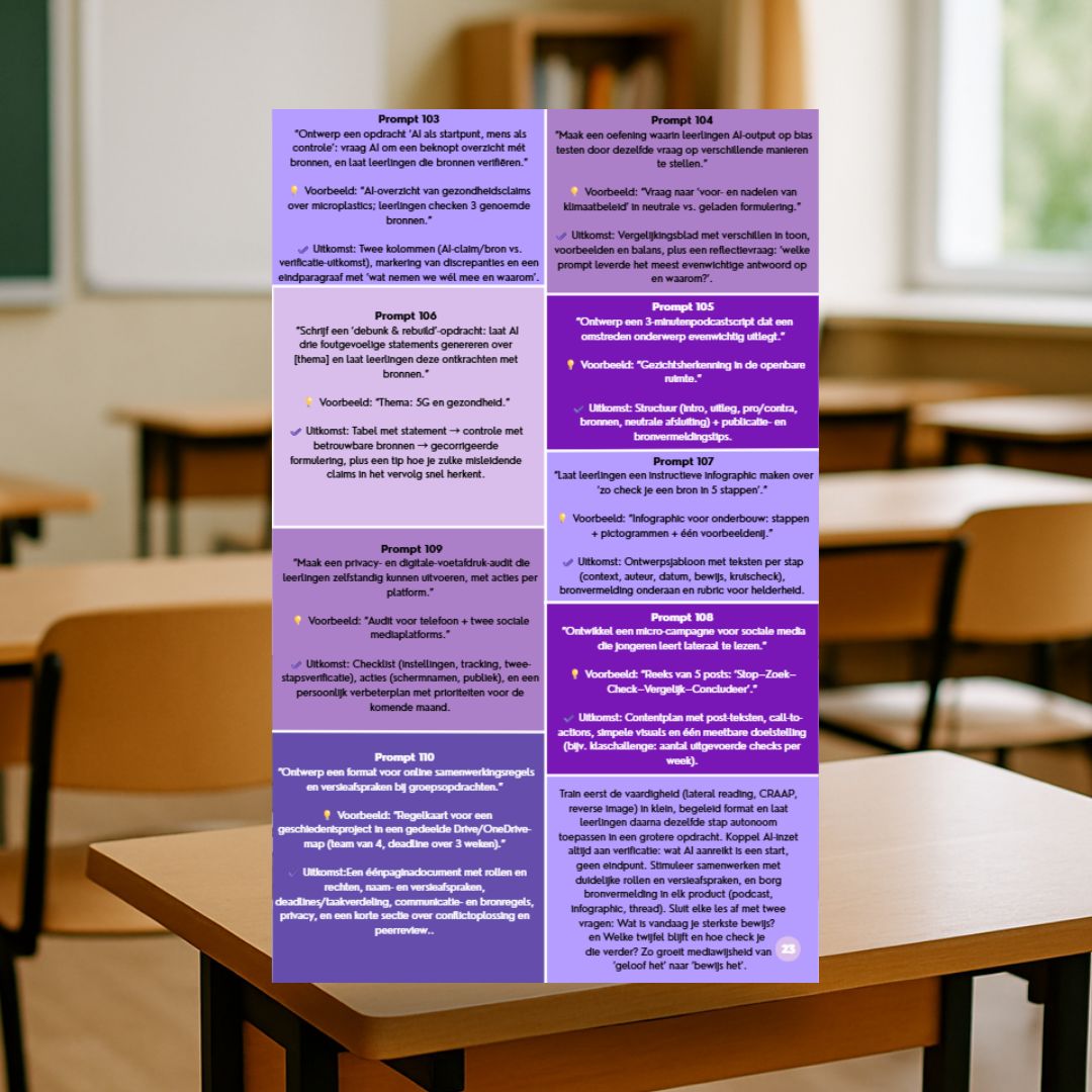PRESALE Promptboek VO Onderwijs