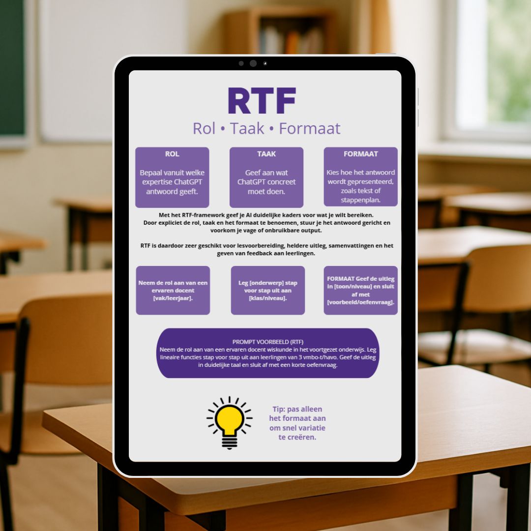 De 10 Prompt Frameworks – Voortgezet Onderwijs