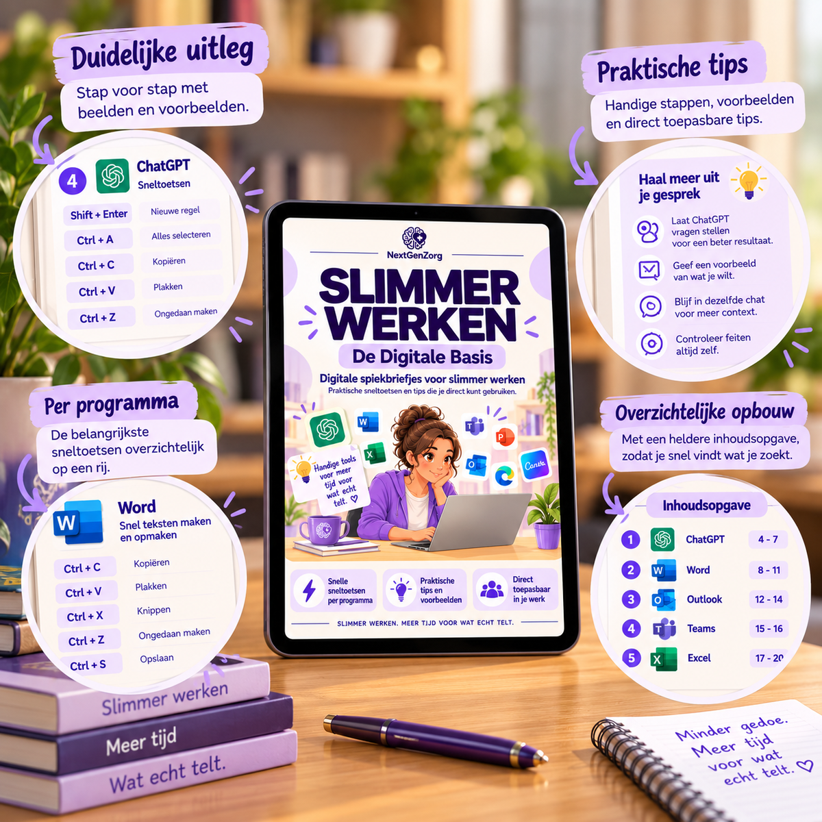 Slimmer Werken – De Digitale Basis | Digitale spiekbriefjes